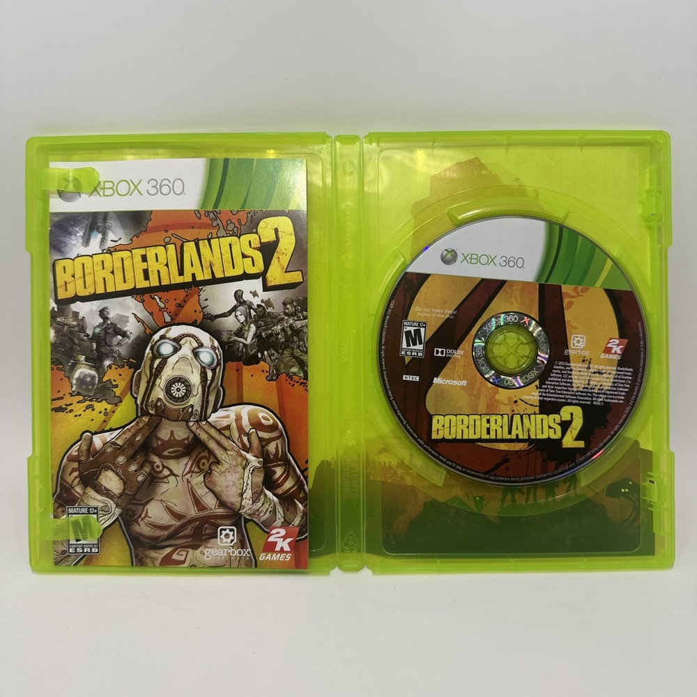 Borderlands 2 Microsoft Xbox 360 Video Game RPG Shooter CLEAN